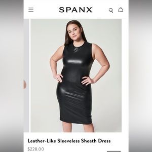 Spanx Leather Like sleeveless dress. NWT